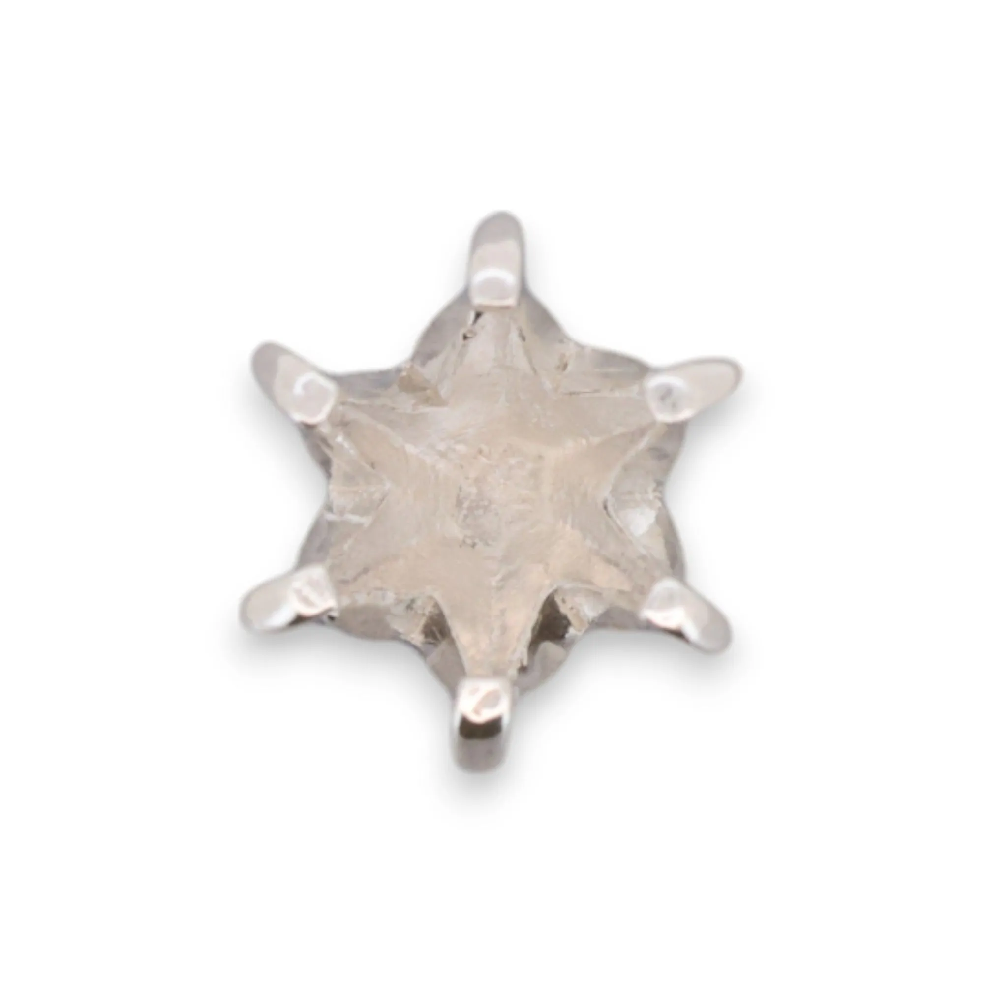 🔗 6 Claw Pre-Notched Hexagon Setting - ROUND in Sterling Silver