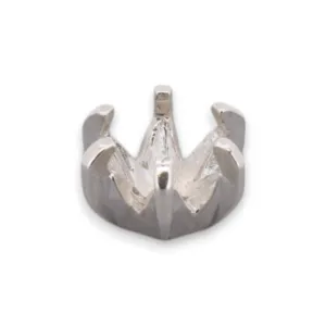 🔗 6 Claw Pre-Notched Hexagon Setting - ROUND in Sterling Silver