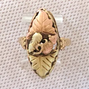 10-12K Black Hills Gold Marquise Shaped Ring