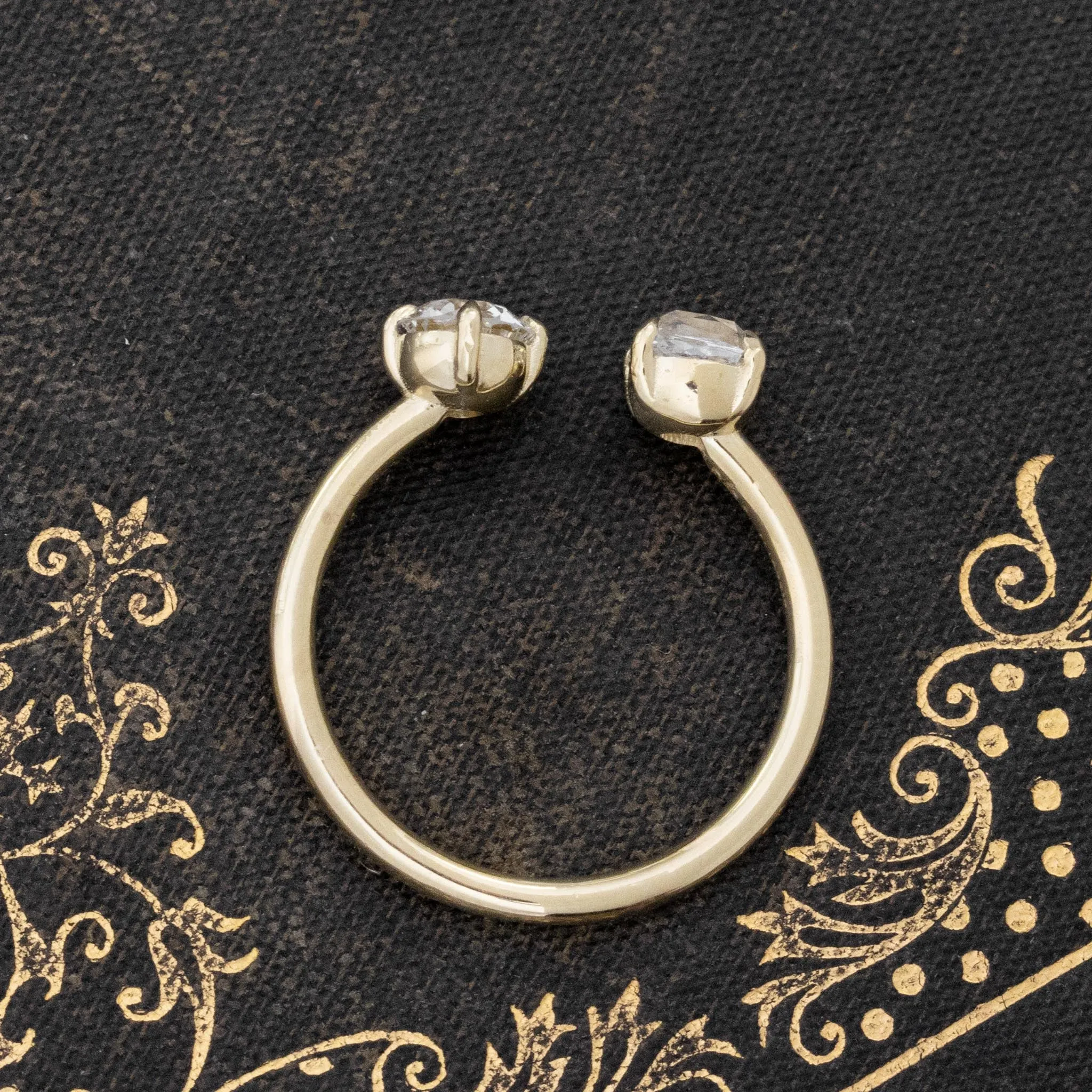 1.11ctw Old European & Old Mine Cut Diamond Toi et Moi