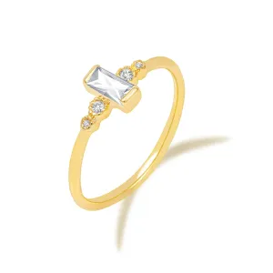 14K Gold Plated Dainty Stacking Rings （Size 7）