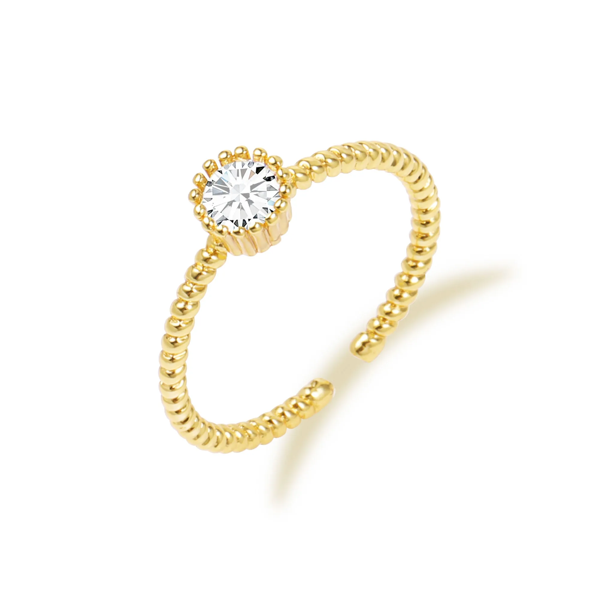14K Gold Plated Dainty Stacking Rings （Size 7）
