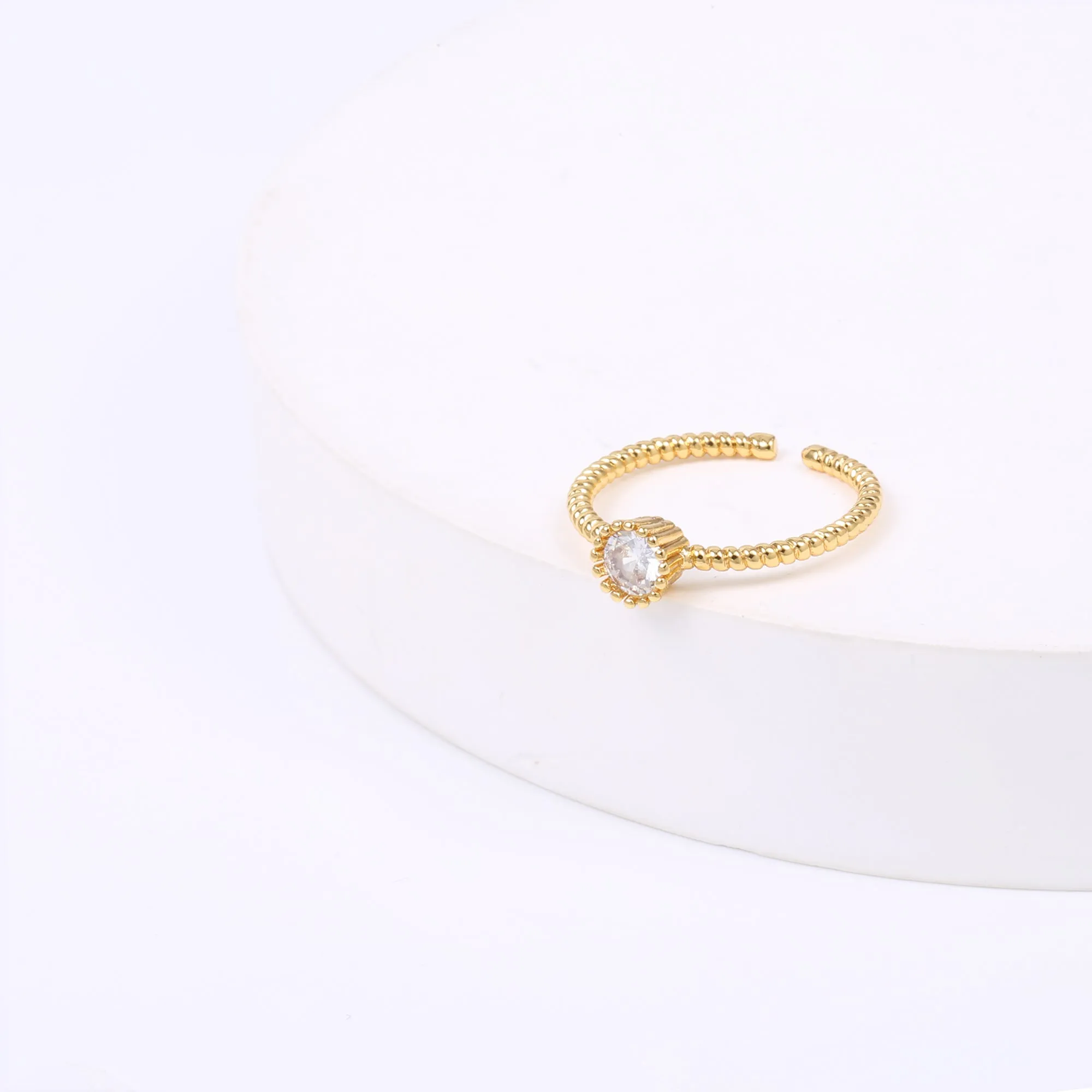 14K Gold Plated Dainty Stacking Rings （Size 7）