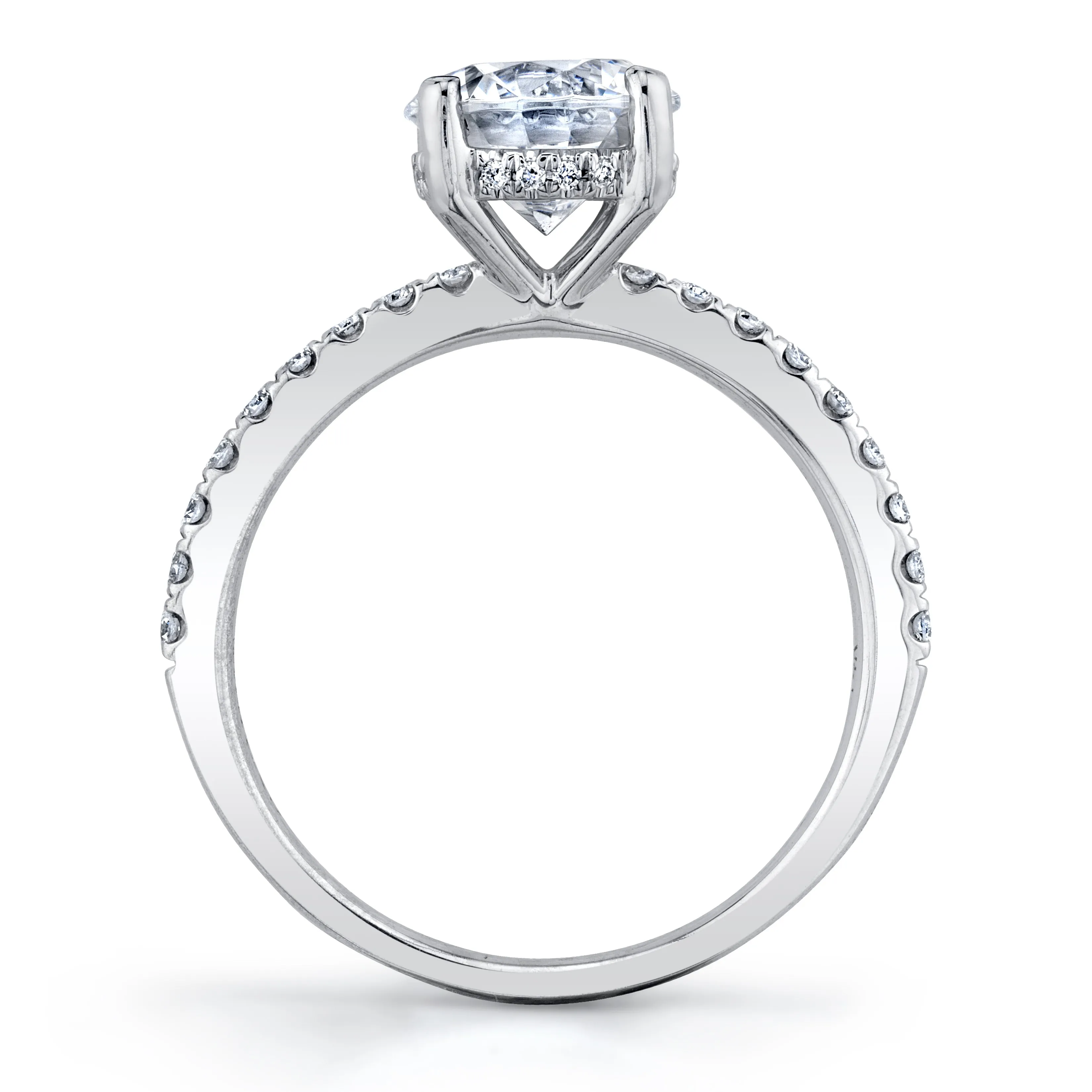 14K Oval Shape with Round Channel