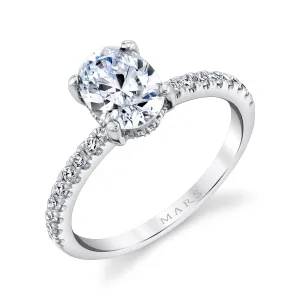 14K Oval Shape with Round Channel