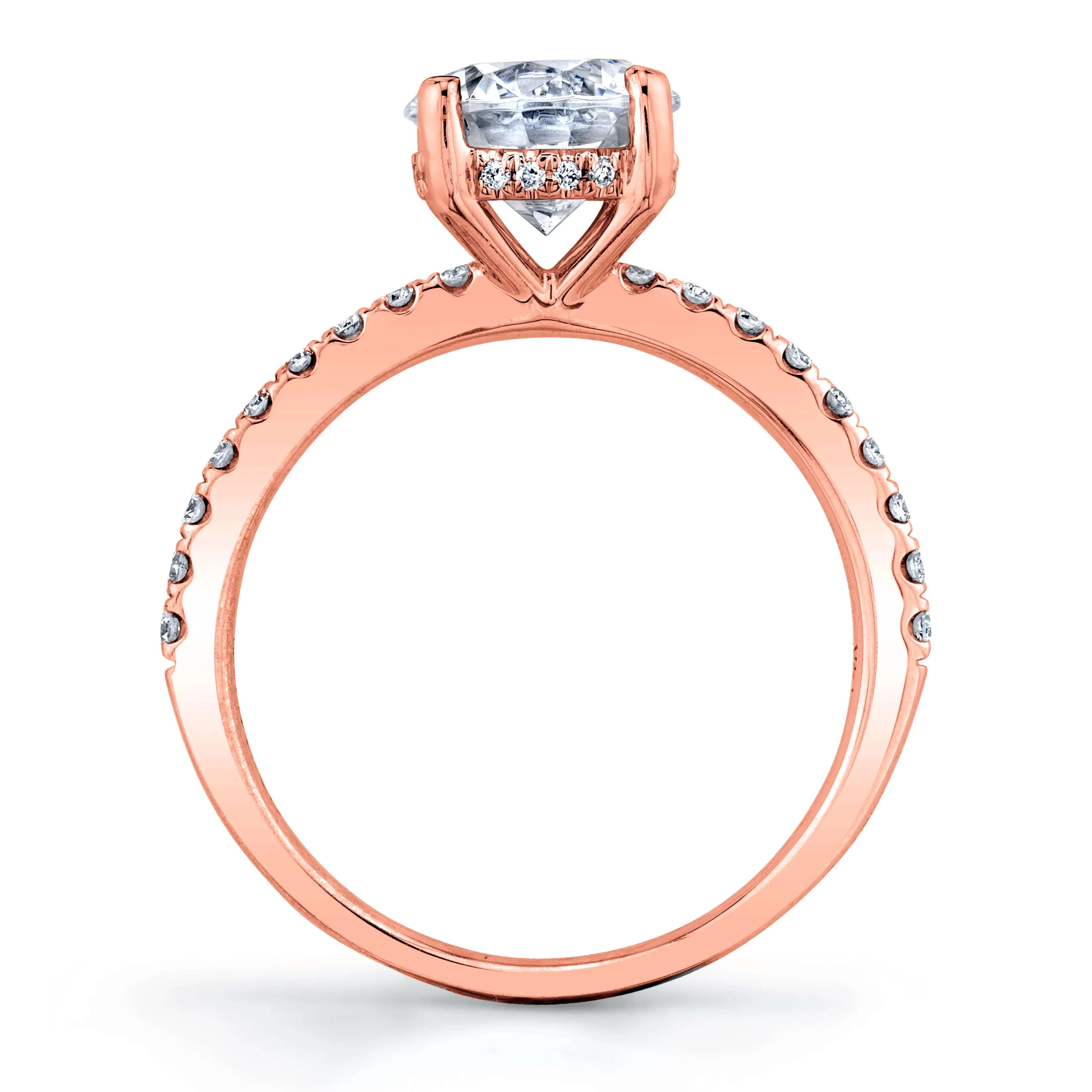 14K Oval Shape with Round Channel
