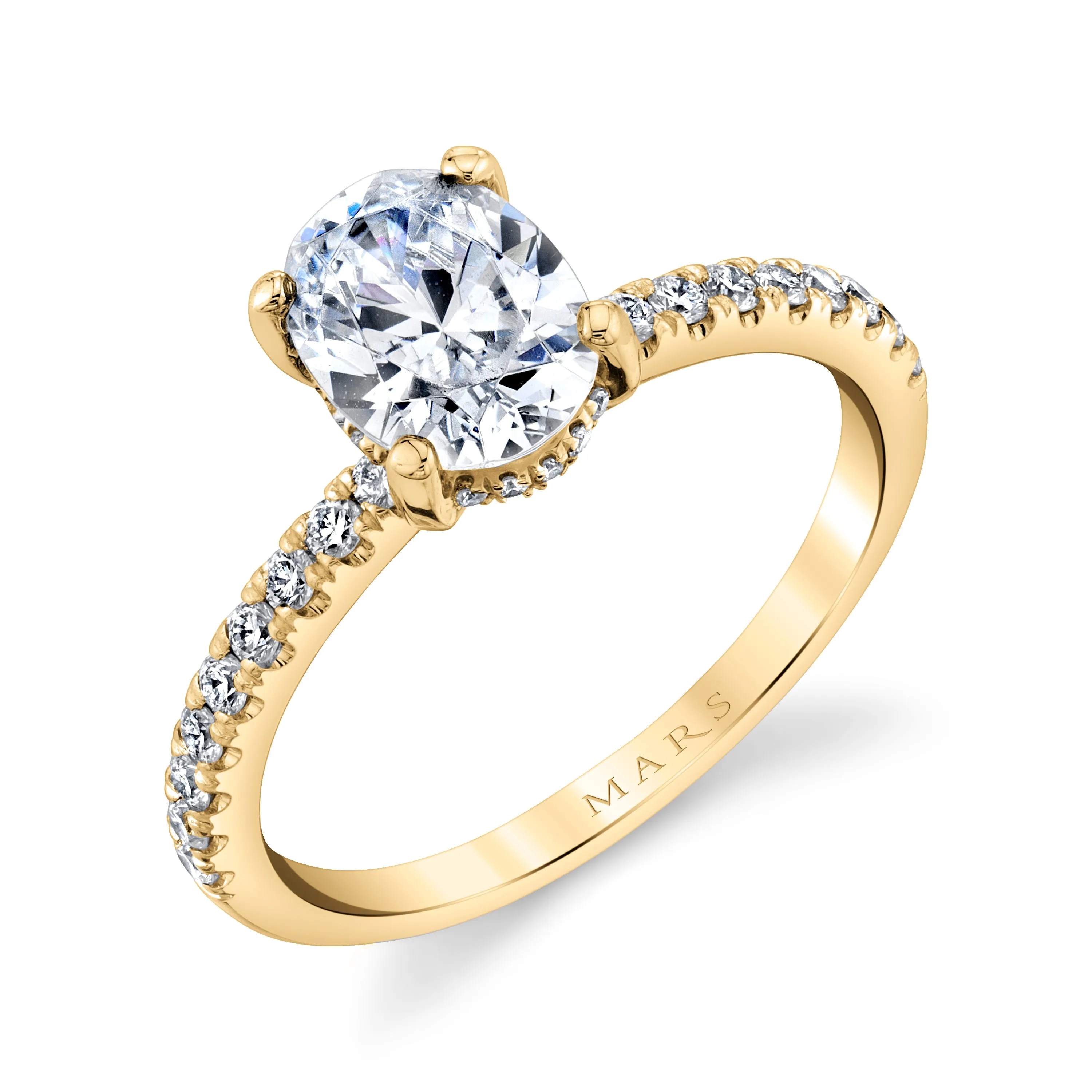 14K Oval Shape with Round Channel