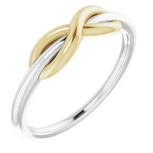 14K White & Yellow Infinity-Style Ring