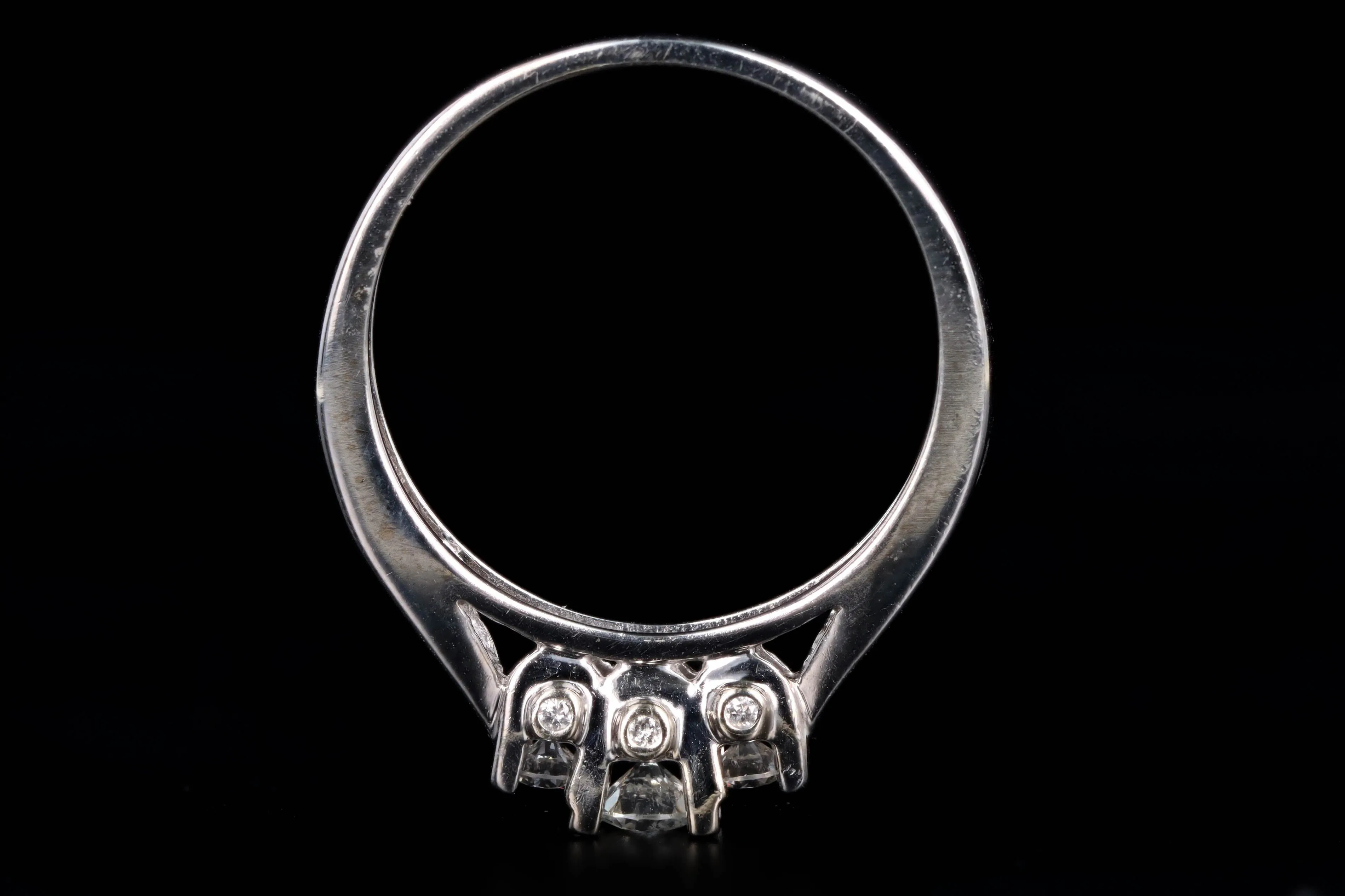 14K White Gold 0.35 Carat Total Weight Round Brilliant Cut Diamond Engagement Ring