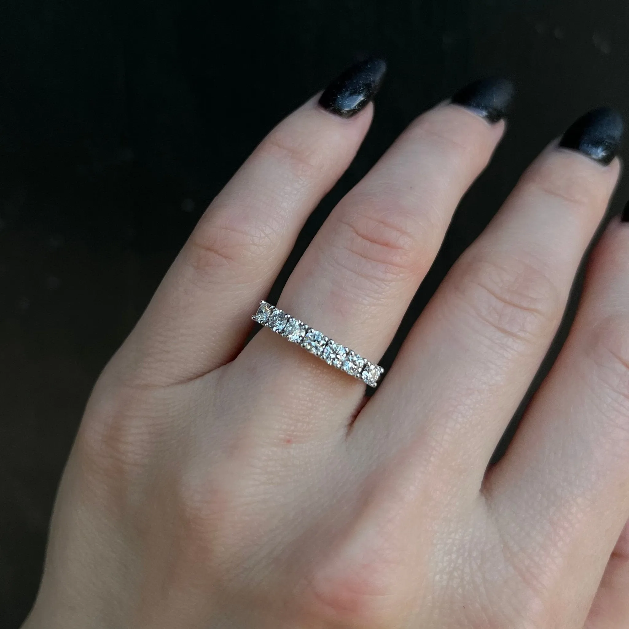 14K White Gold 0.75 CTW Diamond Band