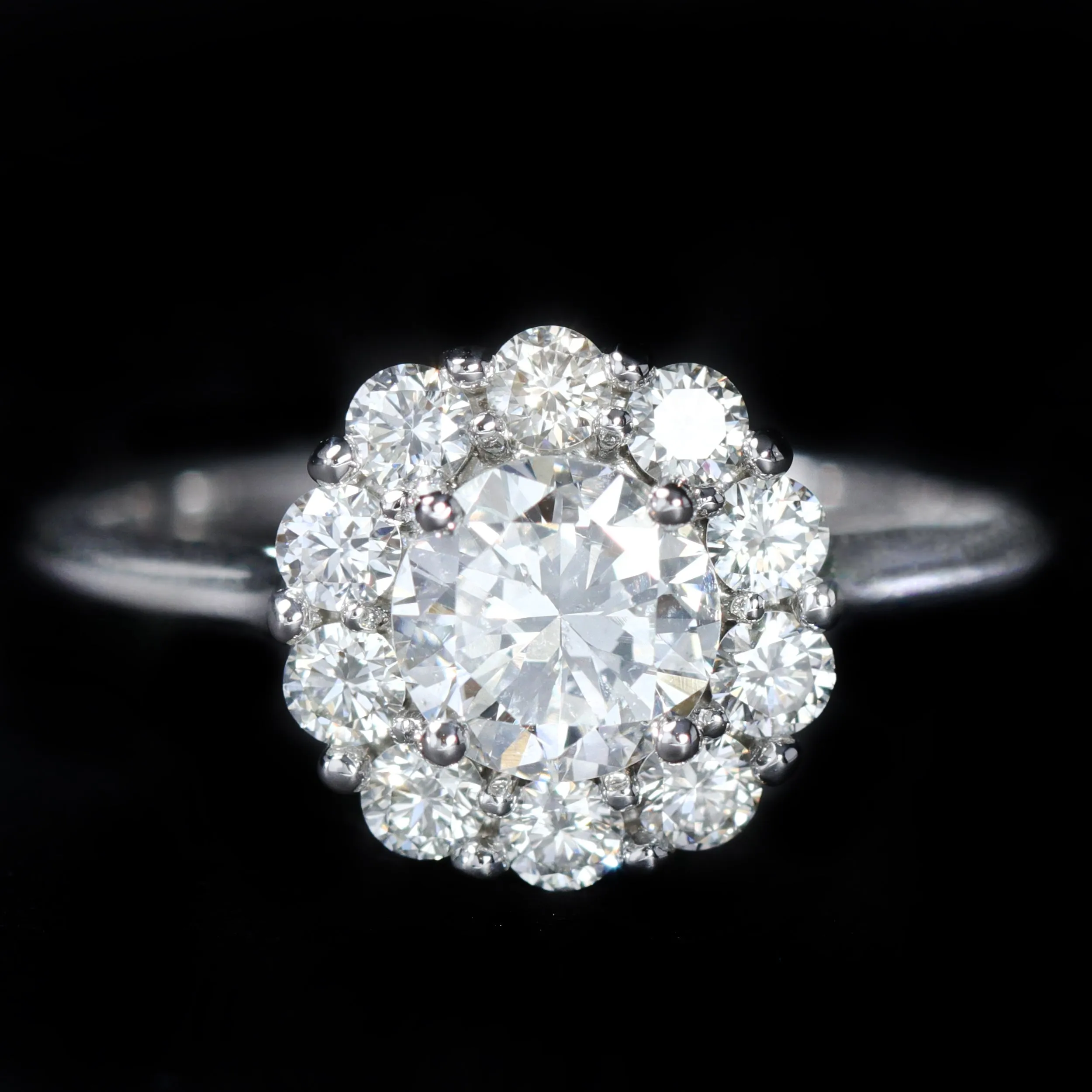 14K White Gold 0.89 Carat Diamond Engagement Ring