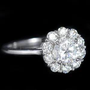 14K White Gold 0.89 Carat Diamond Engagement Ring