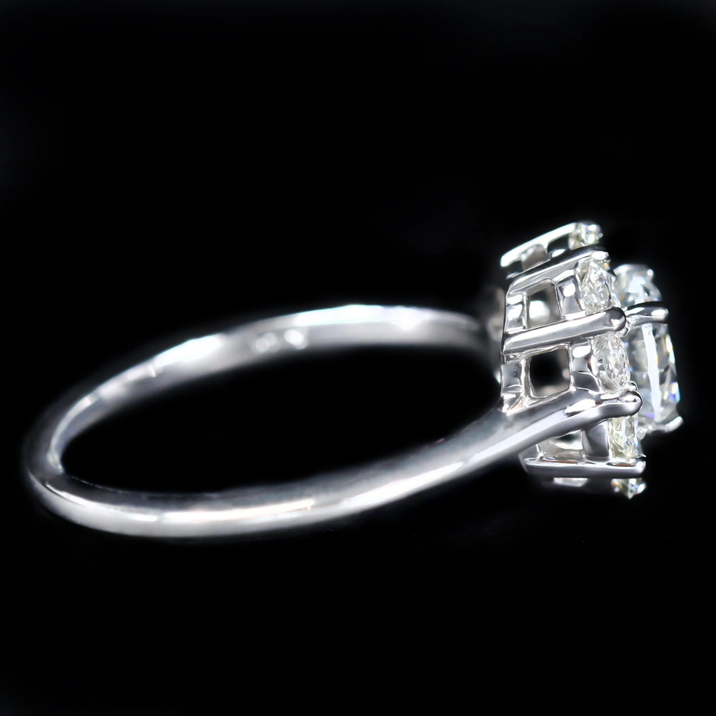 14K White Gold 0.89 Carat Diamond Engagement Ring