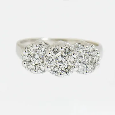 14K White Gold 1.13 ctw Ladies  Diamond Ring