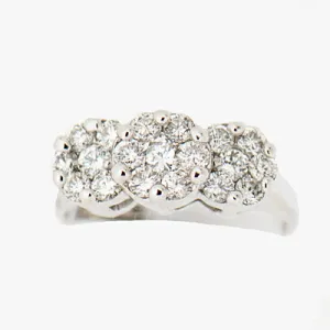 14K White Gold 1.13 ctw Ladies  Diamond Ring