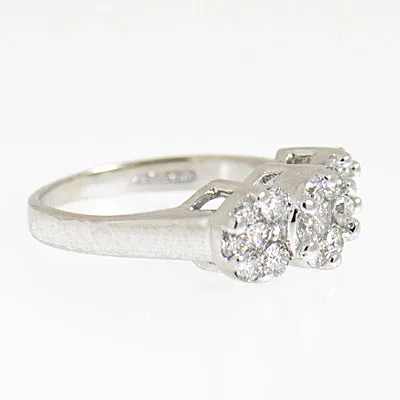 14K White Gold 1.13 ctw Ladies  Diamond Ring