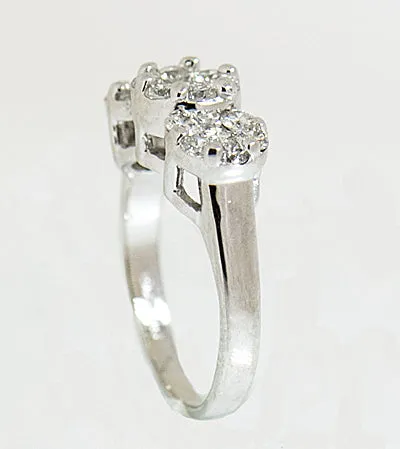 14K White Gold 1.13 ctw Ladies  Diamond Ring