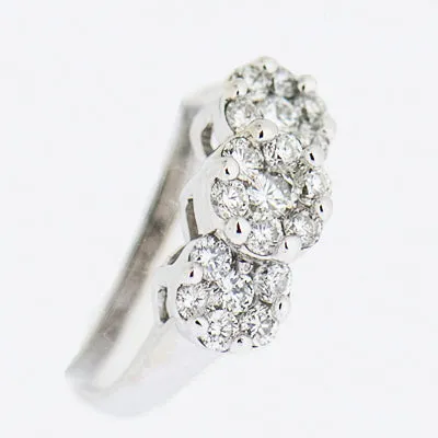 14K White Gold 1.13 ctw Ladies  Diamond Ring