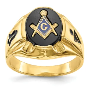 14k Yellow Gold Men's Masonic Ring