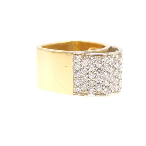 18K/14K Bicolor Gold and Diamond Dome Ring