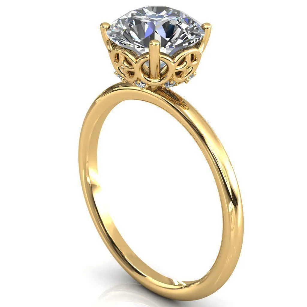 1st Star Round Center Stone Engagement Ring