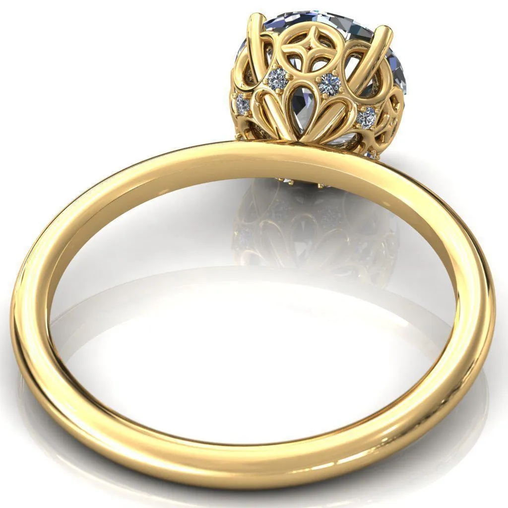 1st Star Round Center Stone Engagement Ring