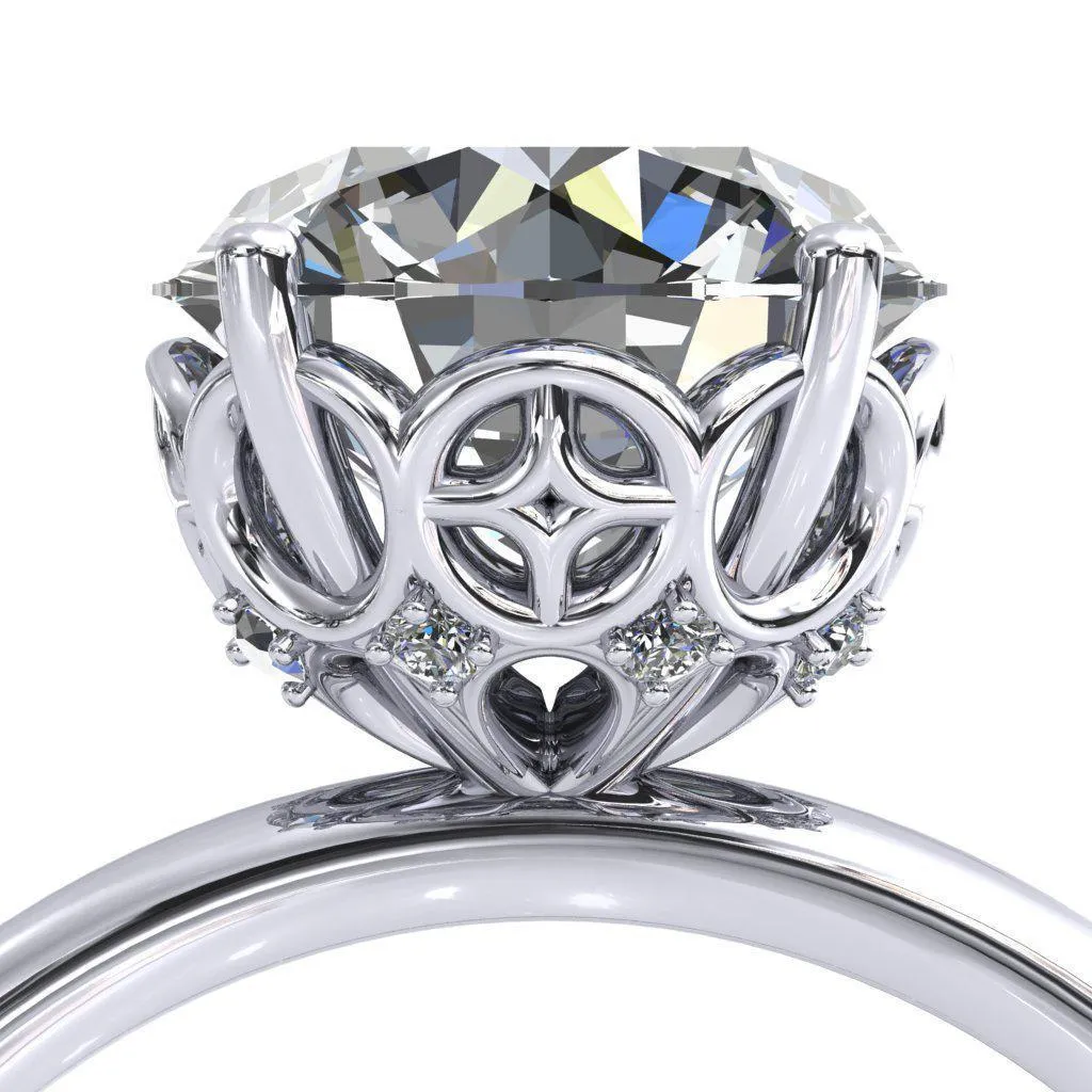 1st Star Round Center Stone Engagement Ring