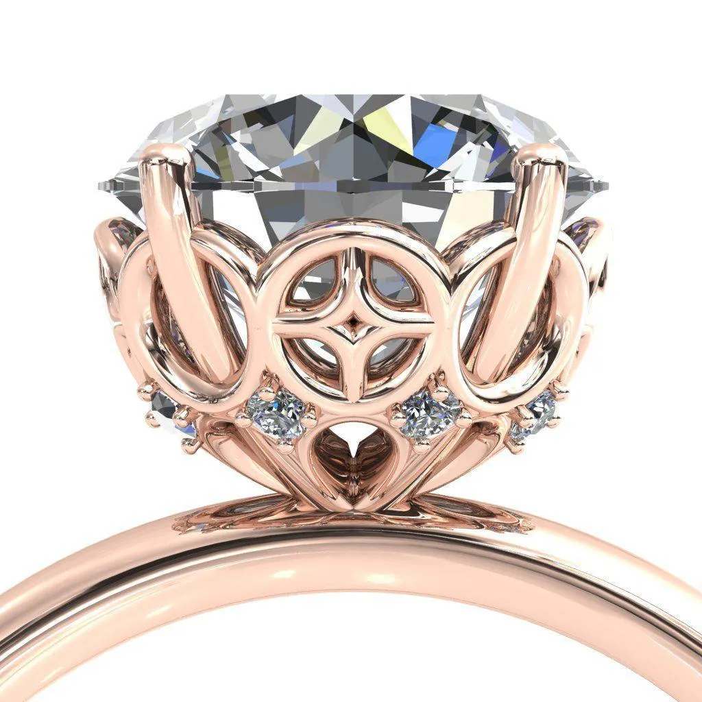 1st Star Round Center Stone Engagement Ring