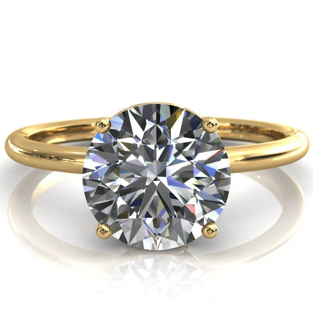 1st Star Round Center Stone Engagement Ring