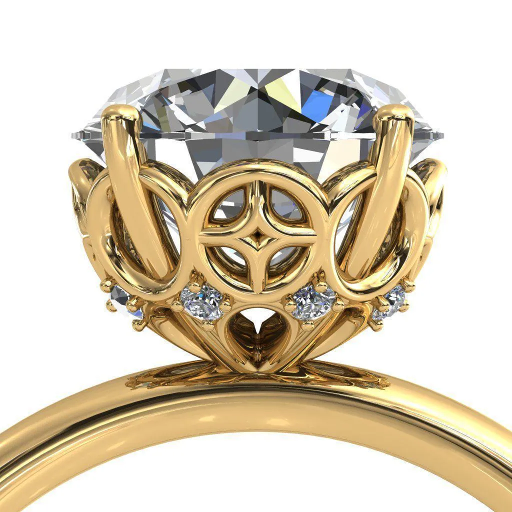 1st Star Round Center Stone Engagement Ring