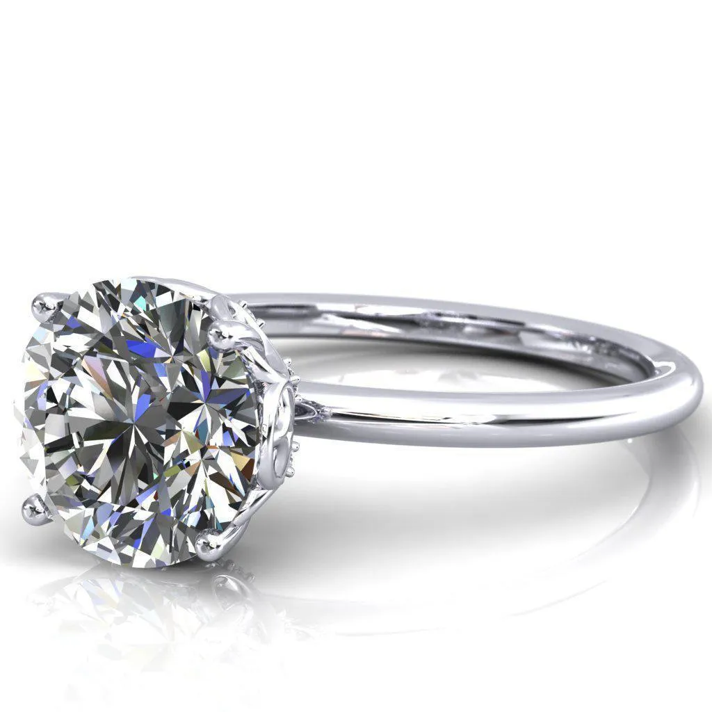 1st Star Round Center Stone Engagement Ring