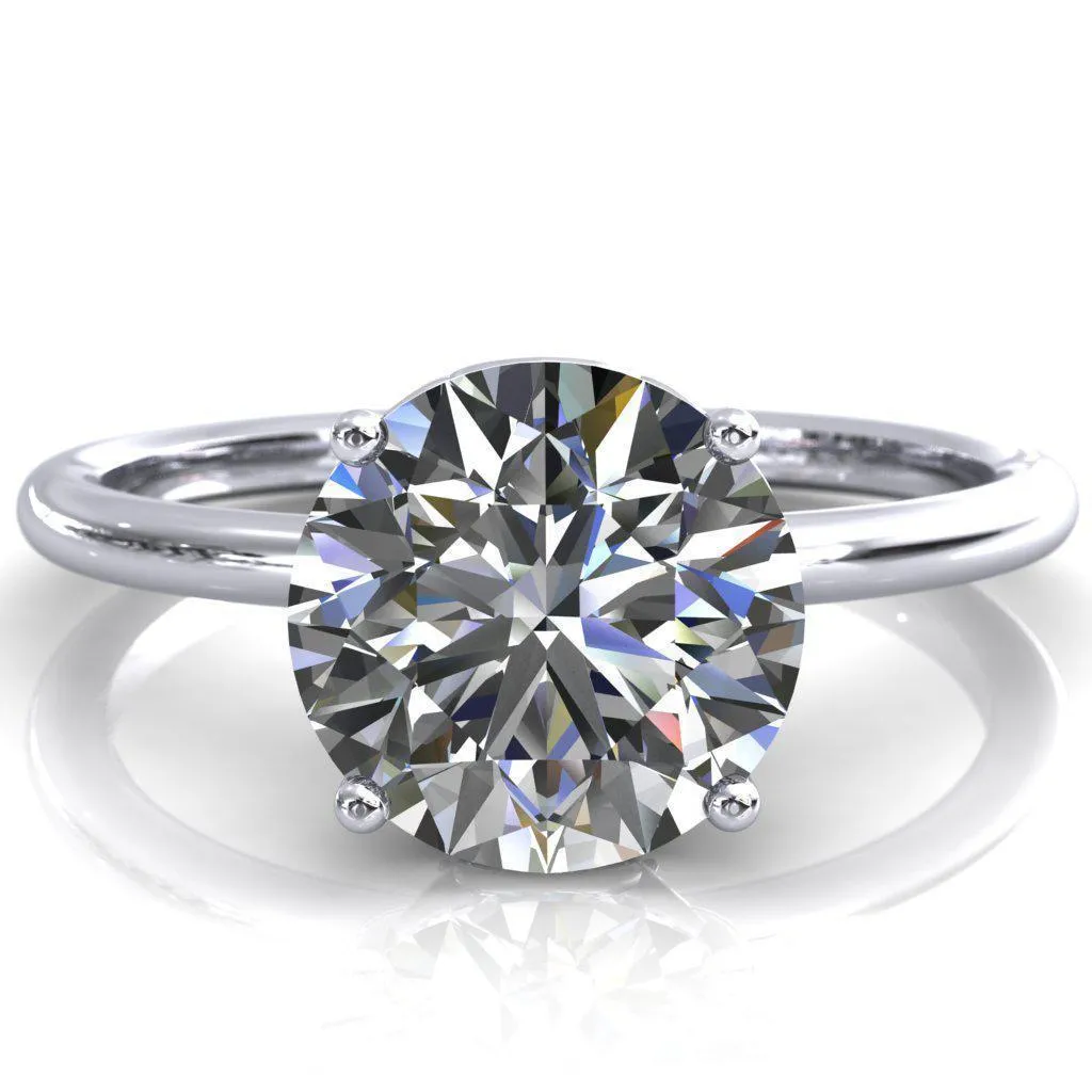 1st Star Round Center Stone Engagement Ring