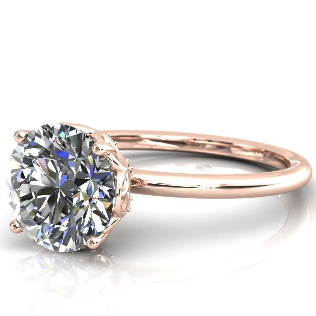 1st Star Round Center Stone Engagement Ring