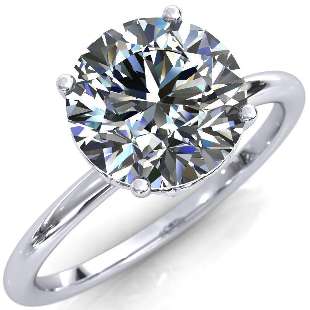 1st Star Round Center Stone Engagement Ring