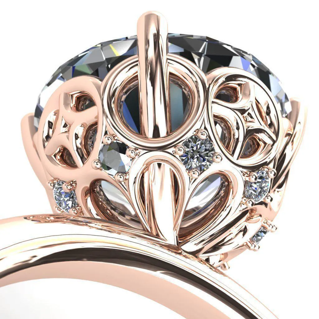1st Star Round Center Stone Engagement Ring