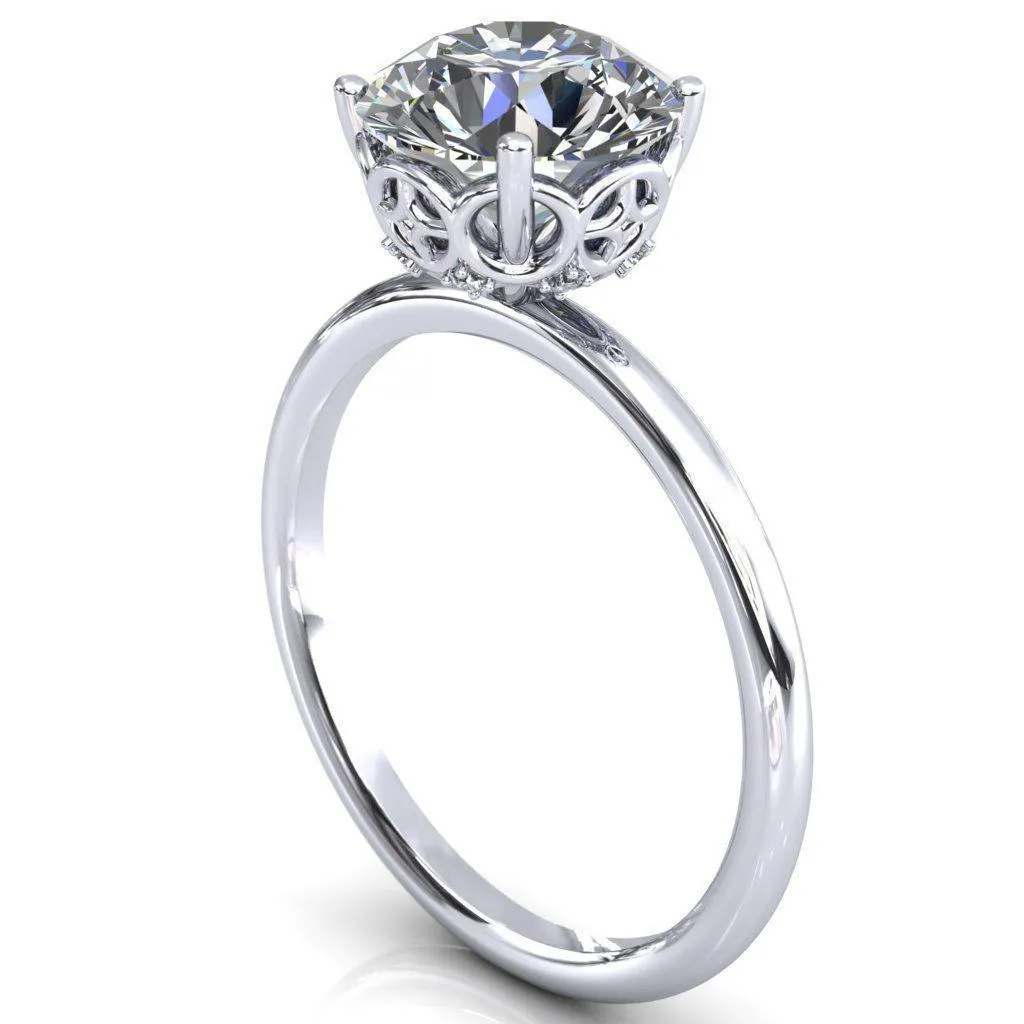 1st Star Round Center Stone Engagement Ring