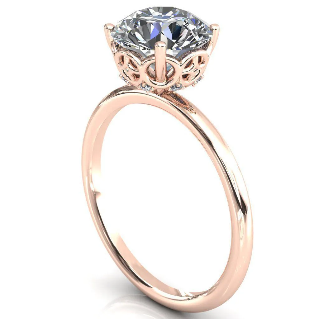 1st Star Round Center Stone Engagement Ring