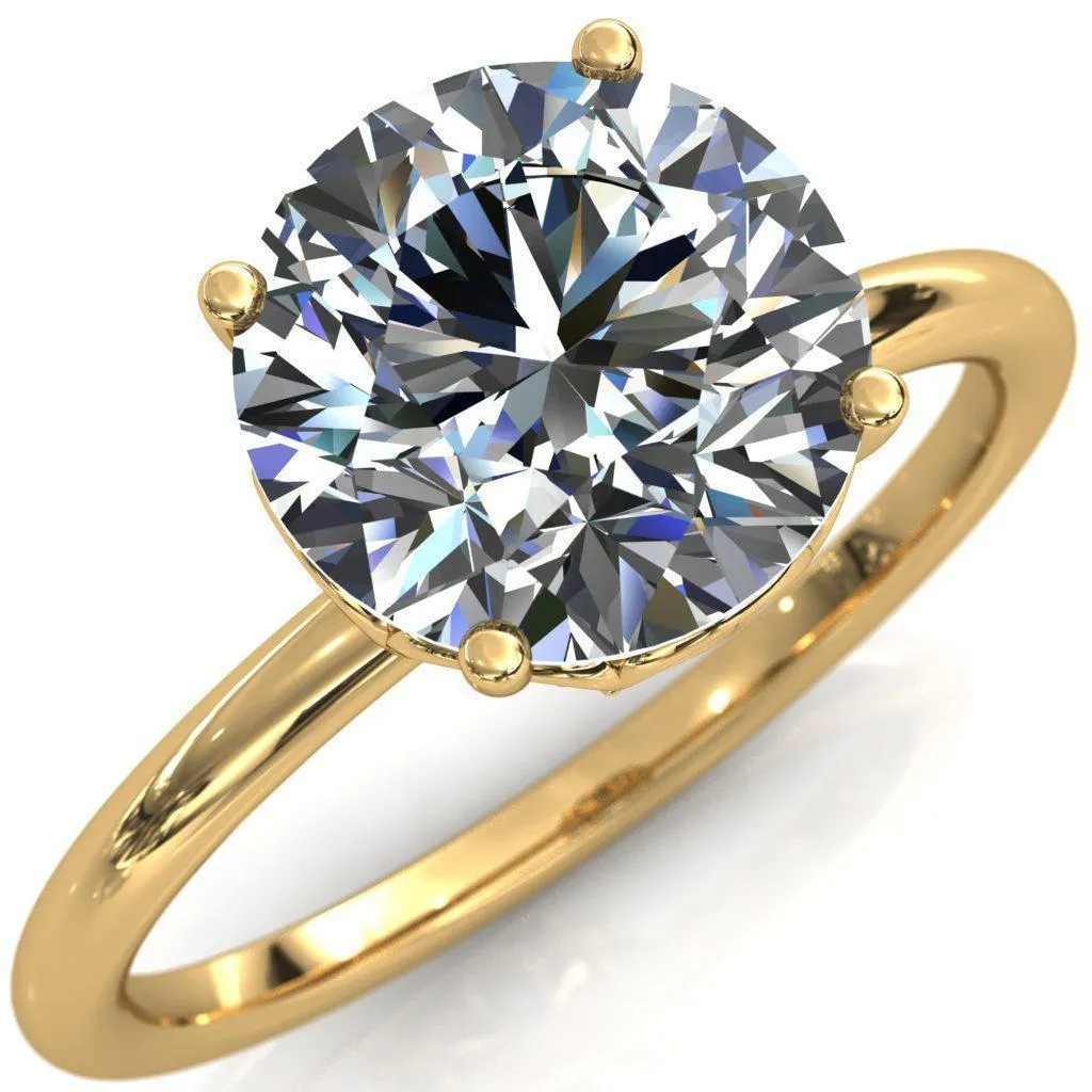 1st Star Round Center Stone Engagement Ring