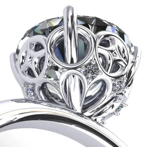 1st Star Round Center Stone Engagement Ring