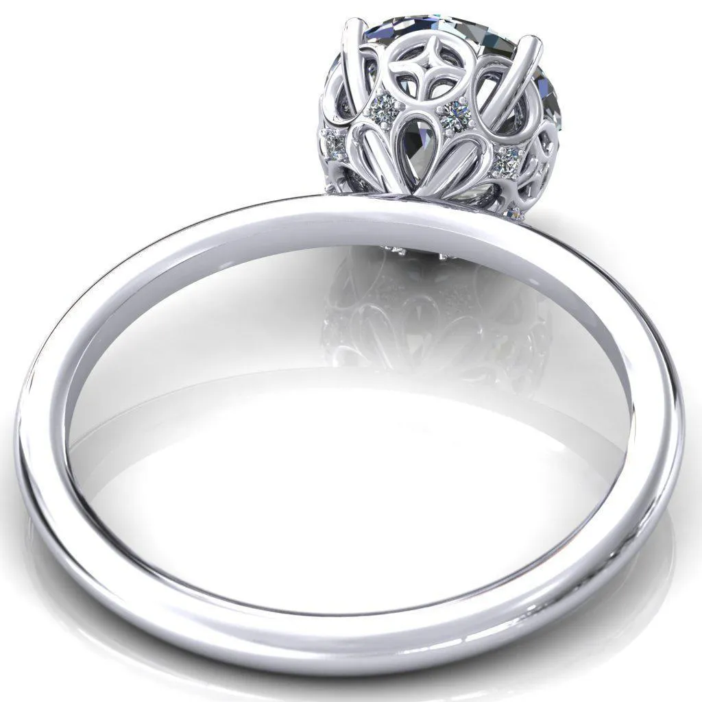 1st Star Round Center Stone Engagement Ring