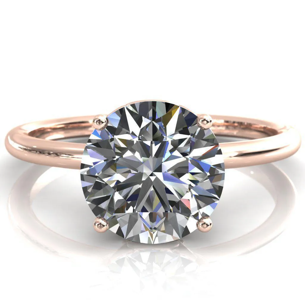 1st Star Round Center Stone Engagement Ring