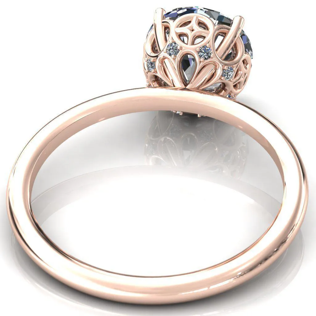1st Star Round Center Stone Engagement Ring