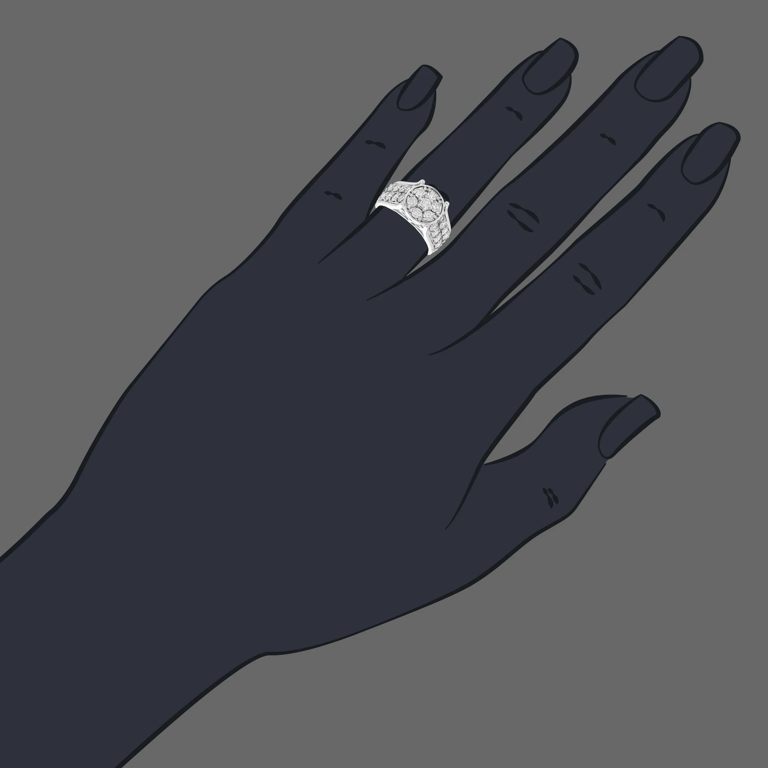 2 cttw Classic Diamond Engagement Rings in 14K White Gold