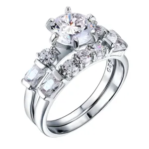 2.0 Ct Diamond 2-Pc Vintage Style Engagement Ring Set
