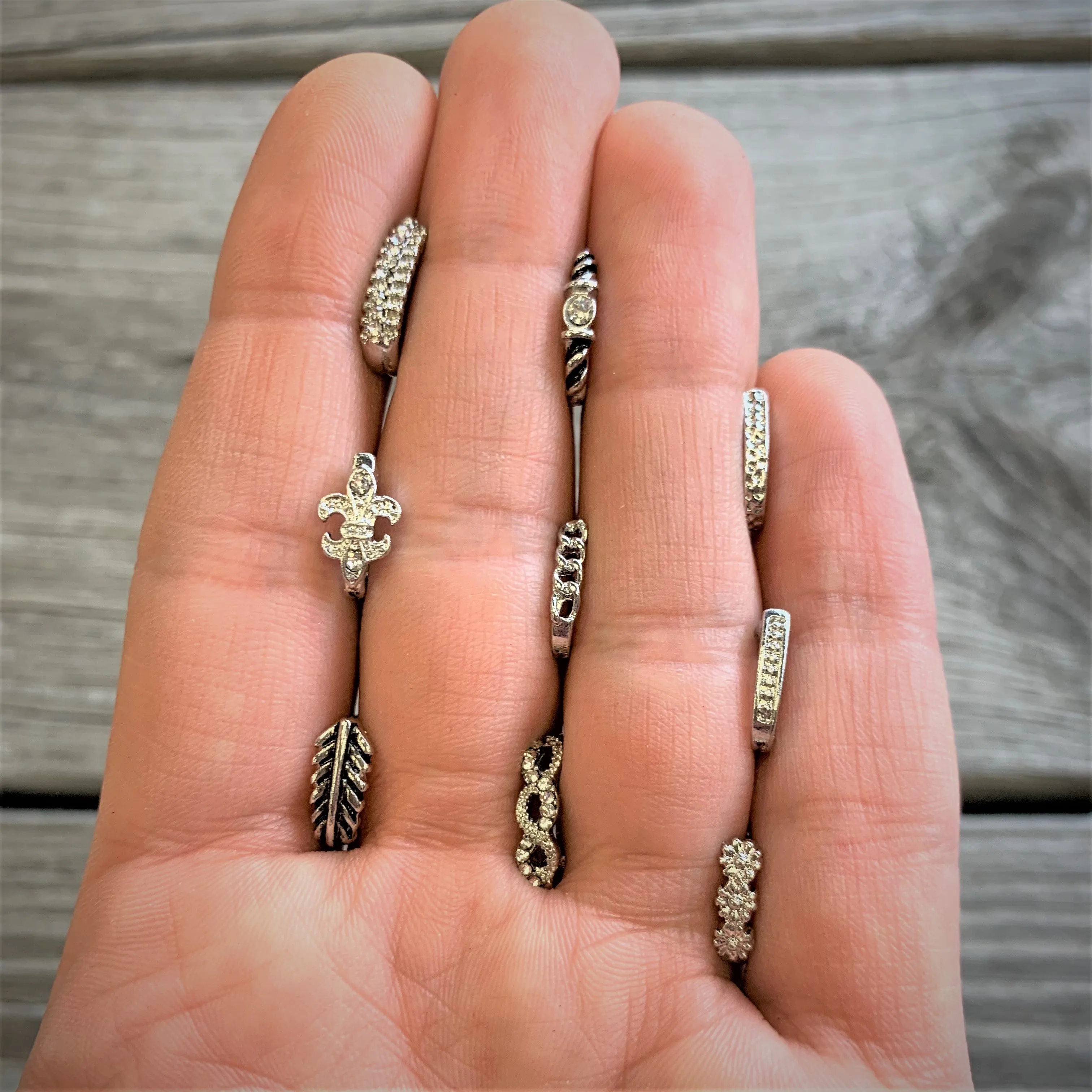 20 Gauge 3/8 Steel Dainty Dots Faux Hoop Nose Bone