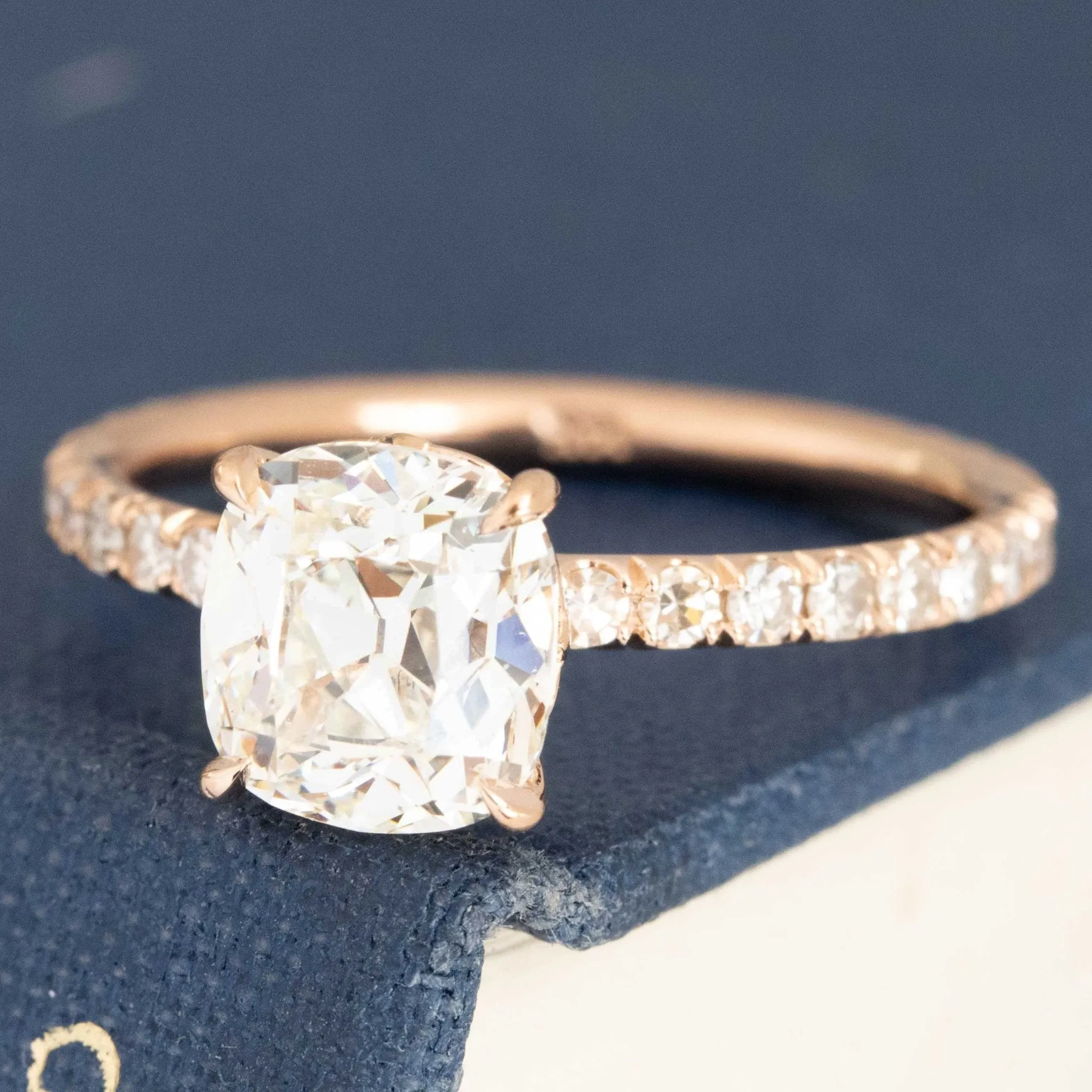 2.03ct August Vintage Cushion Cut Diamond Ring