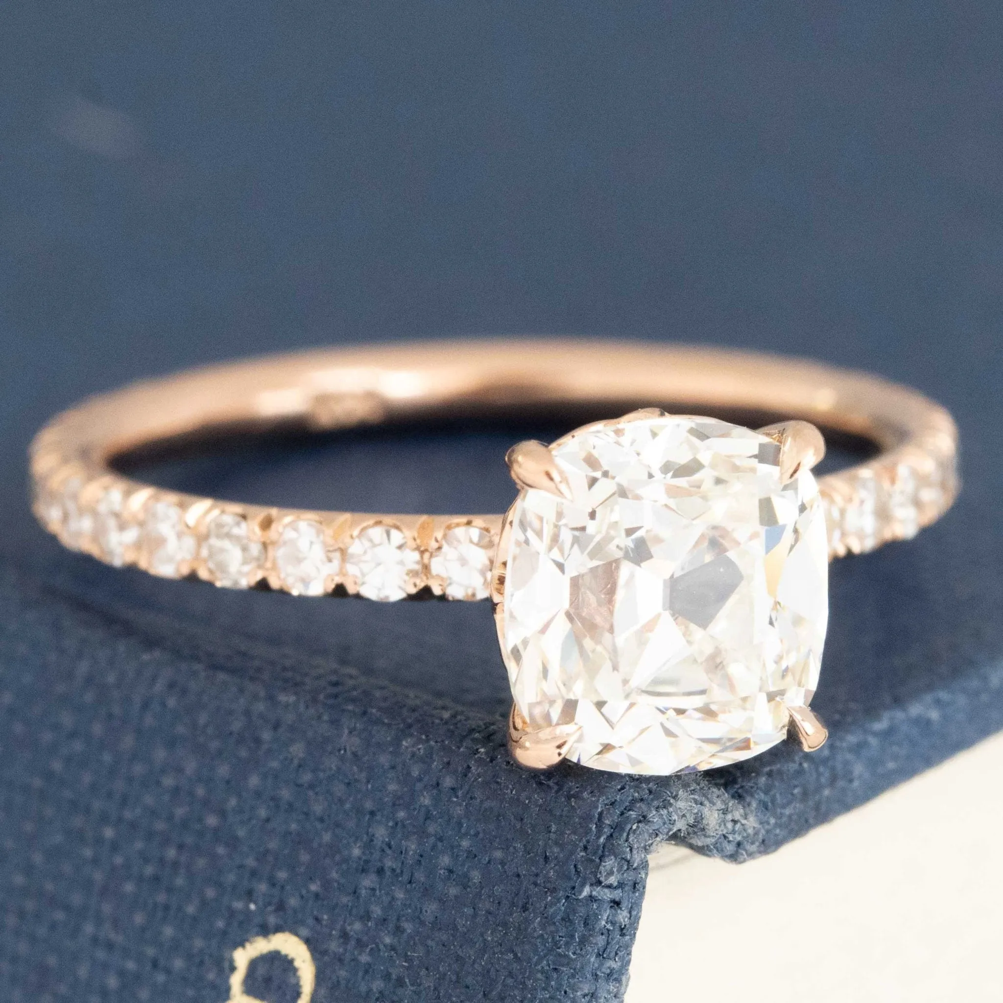 2.03ct August Vintage Cushion Cut Diamond Ring