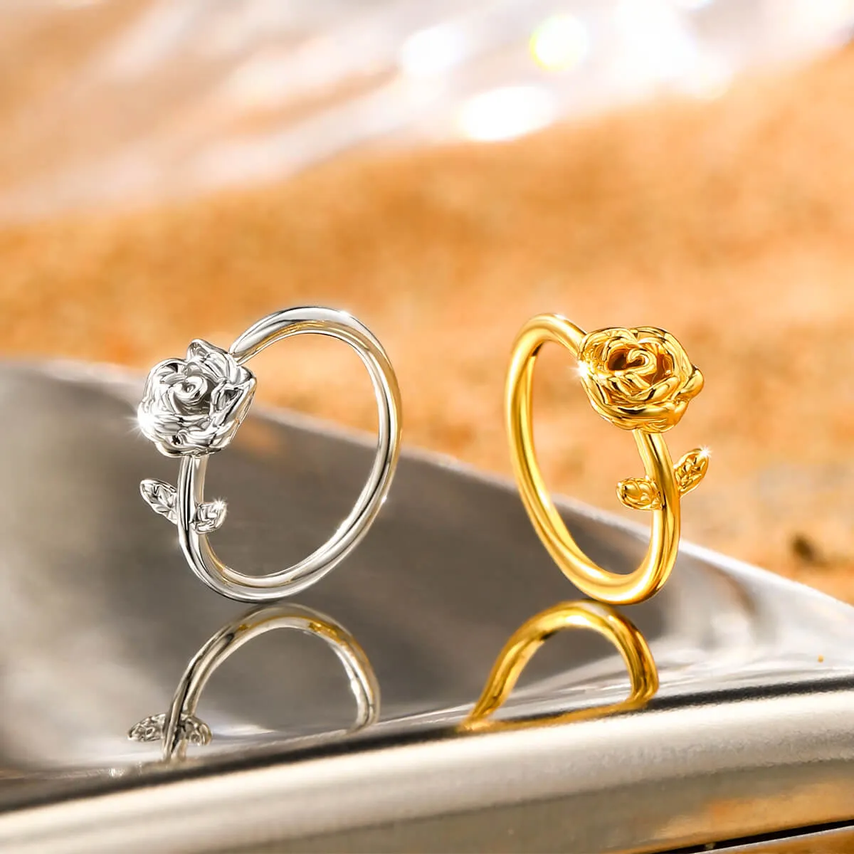 20G Seamless Ring Engraved Rose Nose Hoop