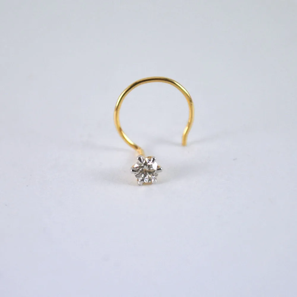 22 Gauge C/L Twist Wire Diamond Nose Stud