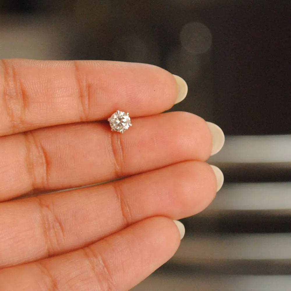 22 Gauge C/L Twist Wire Diamond Nose Stud